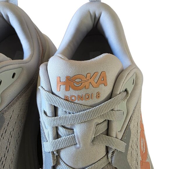 HOKA Bondi 8 Women's 12 Harbor Mist NWT Max Cushion Nurse Walking Shoe - Picture 8 of 16